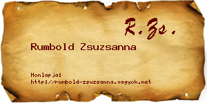 Rumbold Zsuzsanna névjegykártya