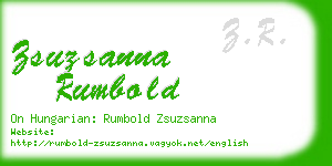 zsuzsanna rumbold business card